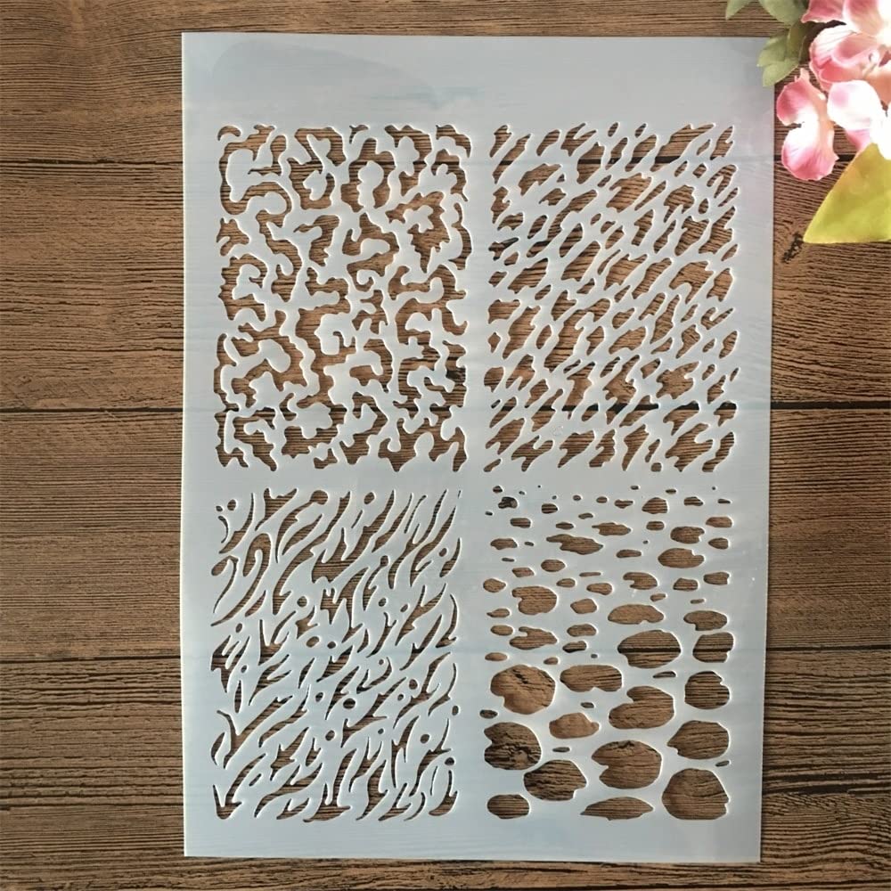 Reusable A4 29cm Mosaic Texture Painting Stencil - DIY Art Templates for Crafts, Wall Decor & Home Decoration | Perfect for Scrapbooking, Canvas Painting & Furniture Upcycling