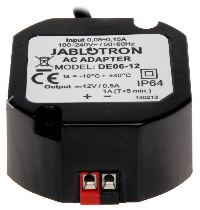 DE06 12V 0.5A Power Supply Adapter - Compact 12 Volt 500mA AC/DC Converter for LED Strips, CCTV Cameras, Routers & Electronics (Ideal for Home & Office Use)