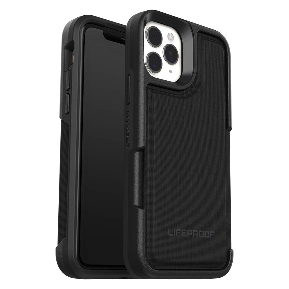 LifeProof FLIP SERIES Waterproof Wallet Case for iPhone 11 Pro - Dark Night (Black/Castlerock) | Shockproof & Drop Protection | Perfect for Outdoor Adventures & Daily Use