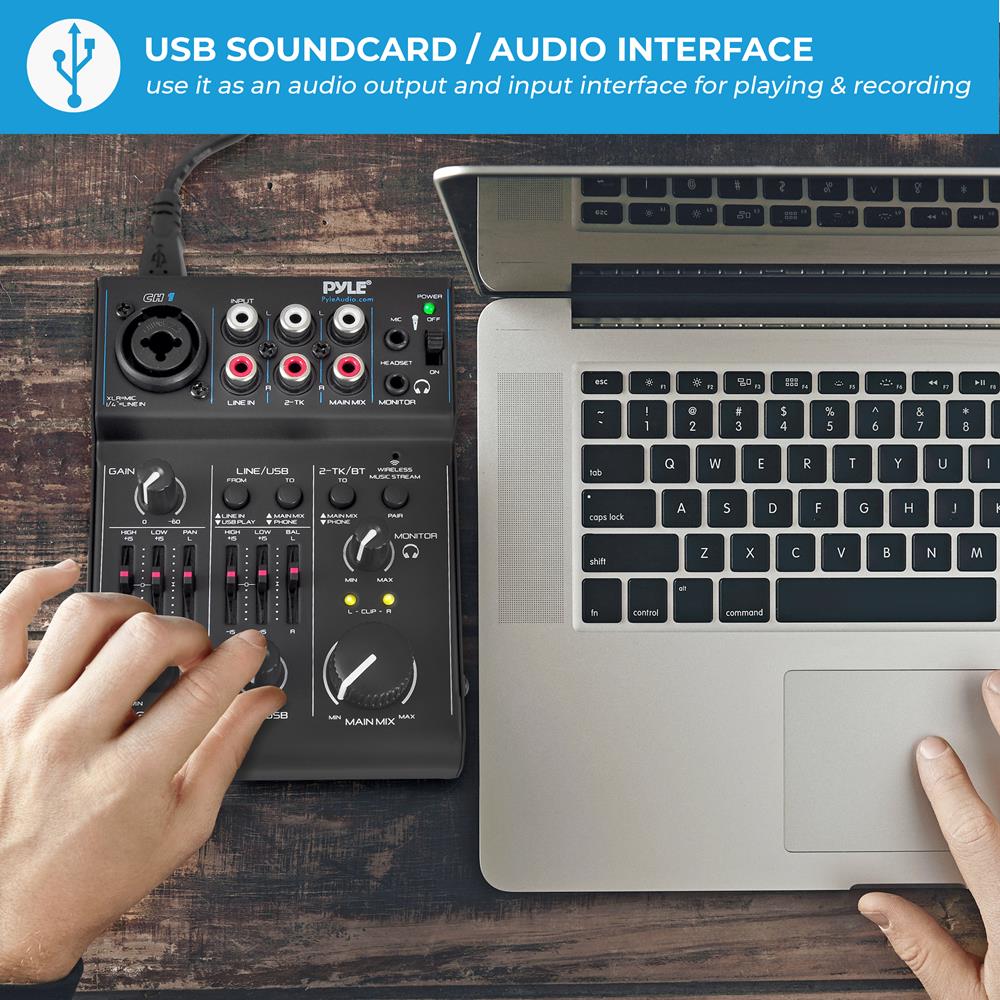 Portable Bluetooth DJ Mixer Controller - Wireless Audio Mixing for DJs & Music Producers | Perfect for Live Performances & Studio Recording