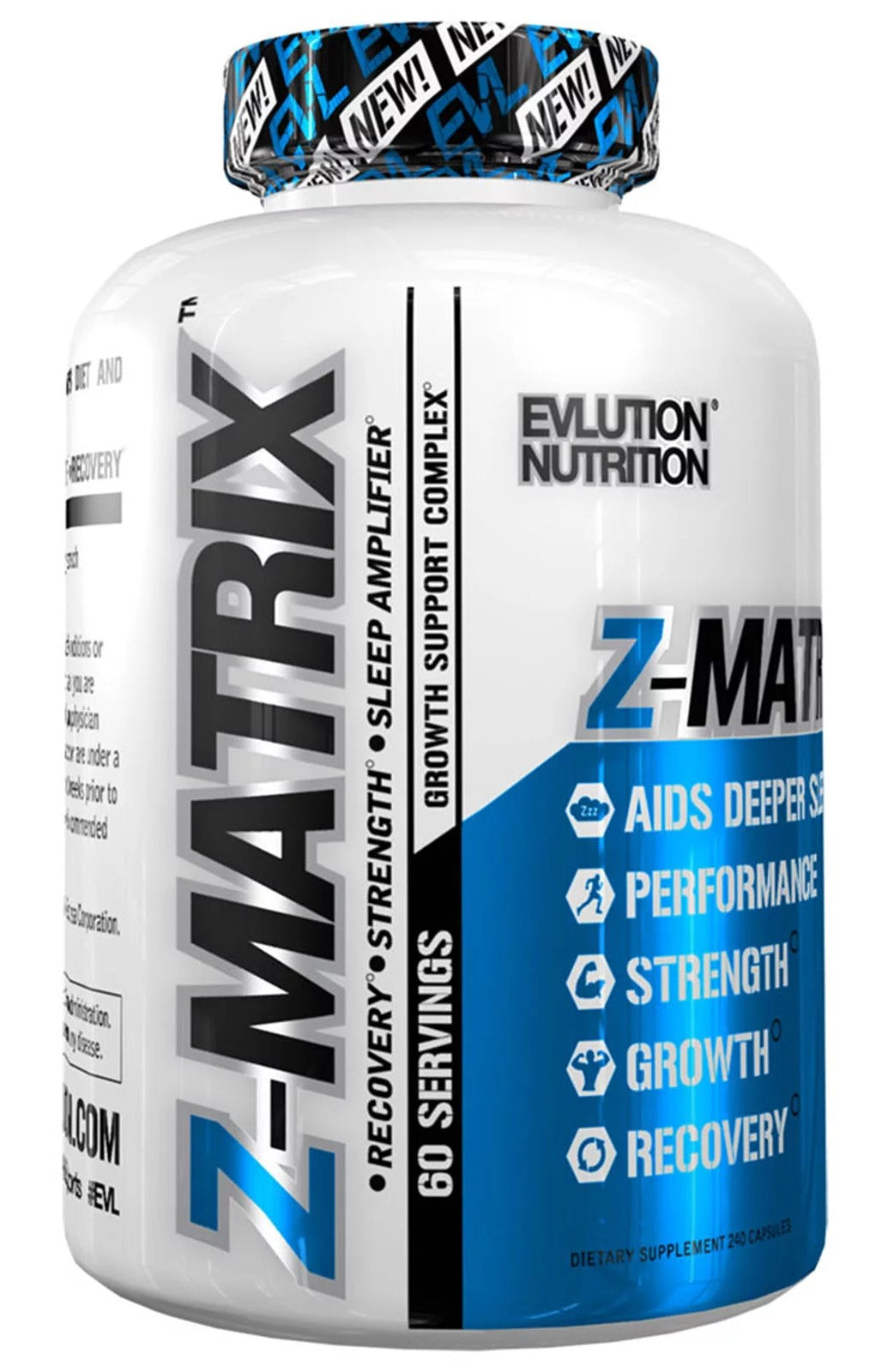 EVLution Nutrition Z Matrix Sleep Aid Supplement - 240 Capsules for Better Sleep & Relaxation - Supports Deep Sleep & Stress Relief - Perfect for Nighttime Use & Travel