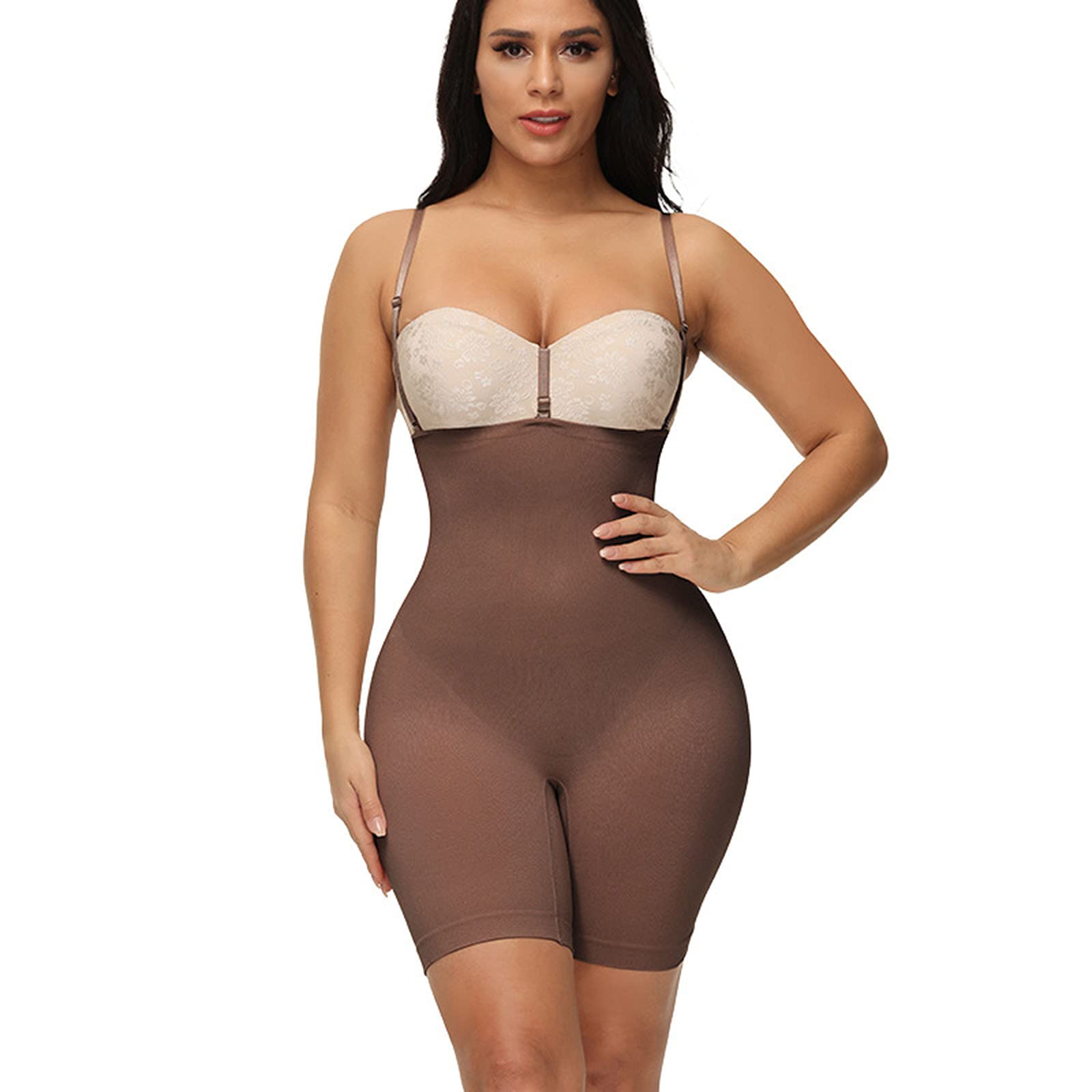 Sexy Lace Bodysuit for Women - Long Sleeve Slimming Shapewear, Tummy Control One Piece Underwear, Waist Trainer for Women | Perfect for Date Night, Club Wear & Special Occasions