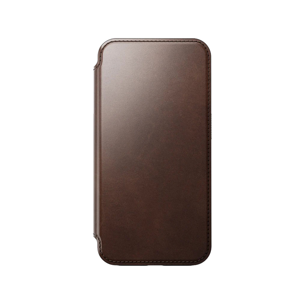 Nomad Leather Folio Case for iPhone 15 Pro - Premium Horween Leather, Slim Protective Cover with Card Slots (Brown) - Perfect for Business & Travel Accessories