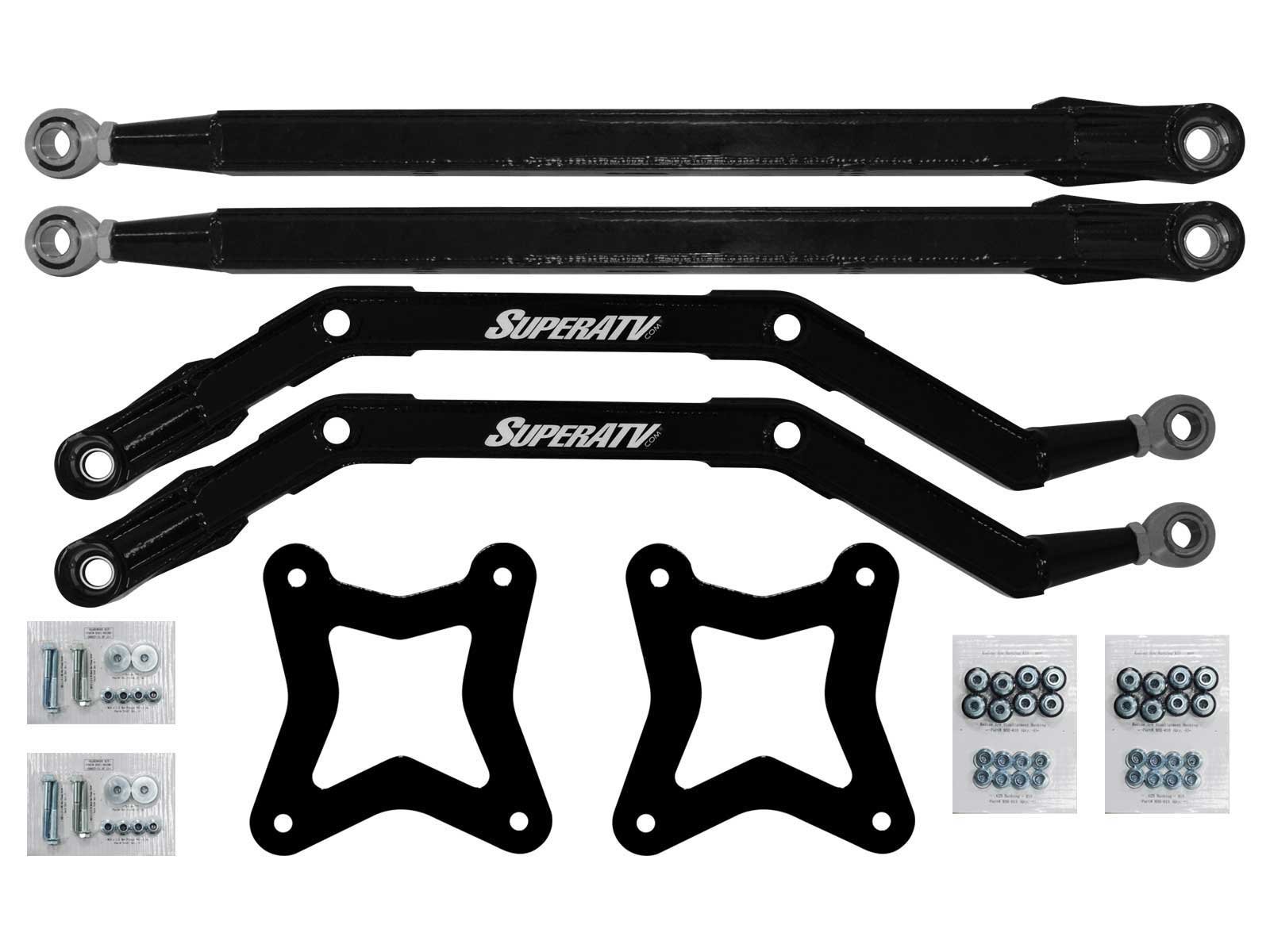 SuperATV Heavy Duty High Clearance Boxed Rear Radius Arms for Polaris RZR RS1 (2018+) - Lime Green | 4x Stronger Than OEM | Off-Road Upgrade | Not Compatible With Polaris Rear Bumpers | Perfect for Trail Riding, Rock Crawling & Extreme Off-Road Adventures