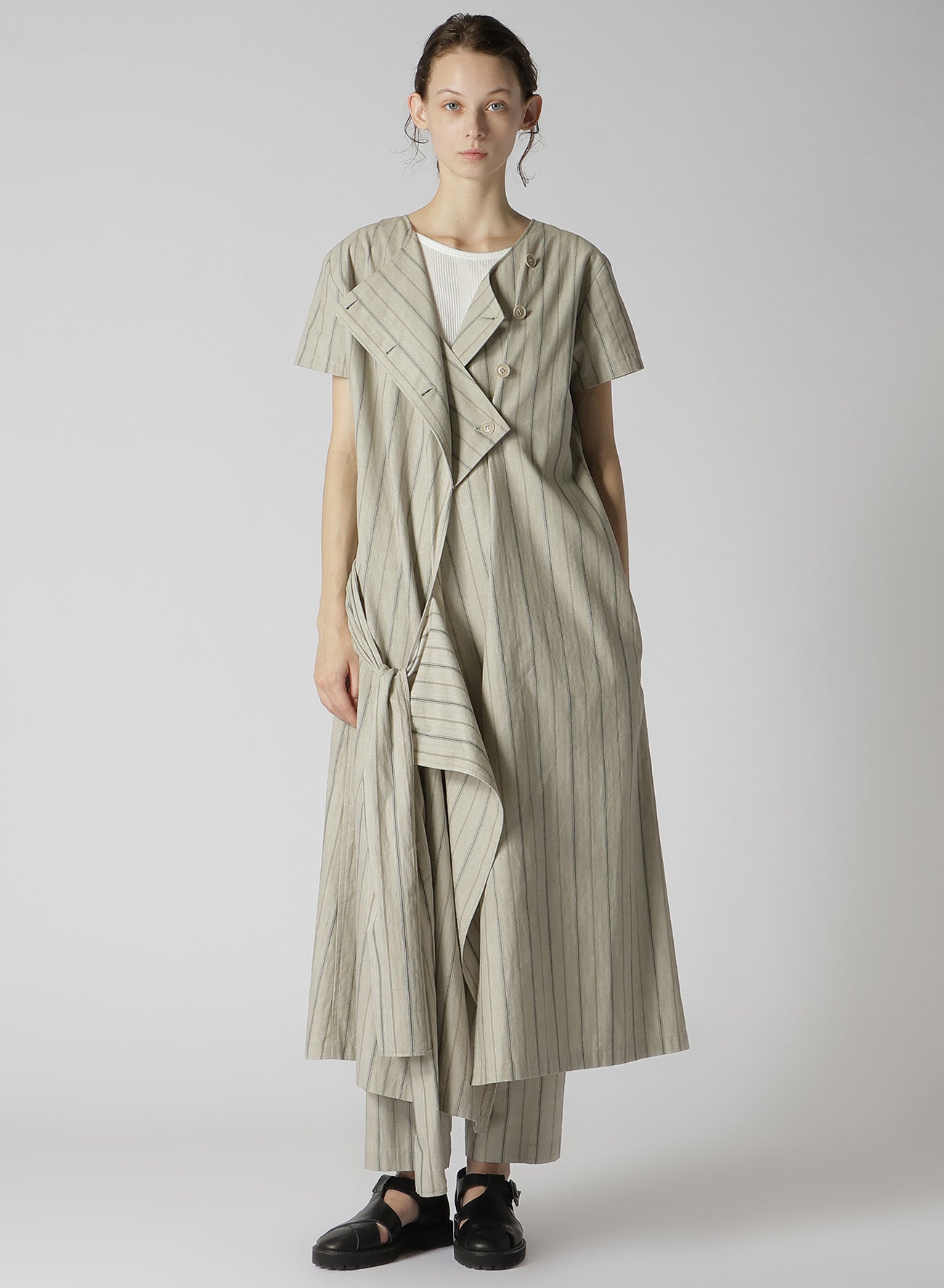Stylish Cotton Stripe Ink Dyed Back Tie Dress for Women - Perfect for Summer Outfits, Beach Vacations & Casual Dates