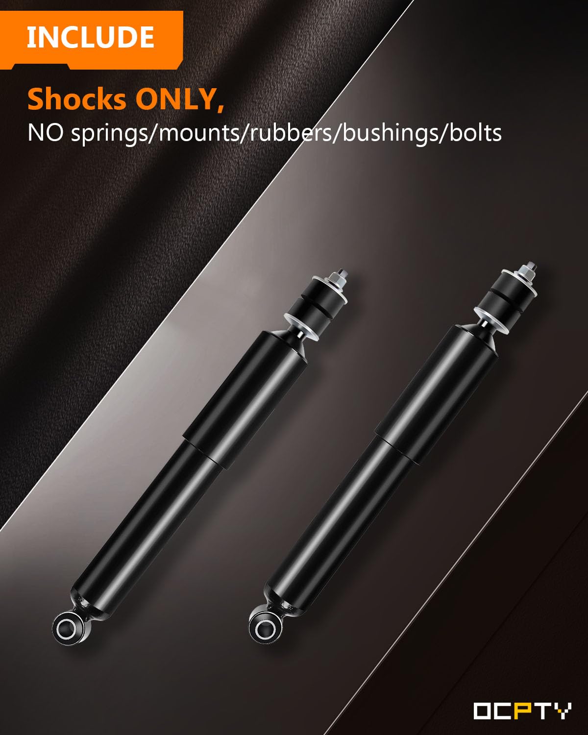 OCPTY Front Shock Absorbers (2Pcs) - Compatible with Ford F-250/F-350 Super Duty 1999-2015, Ford Excursion 1999-2016 - Heavy Duty Suspension Replacement for Smoother Ride on Rough Terrain & Towing