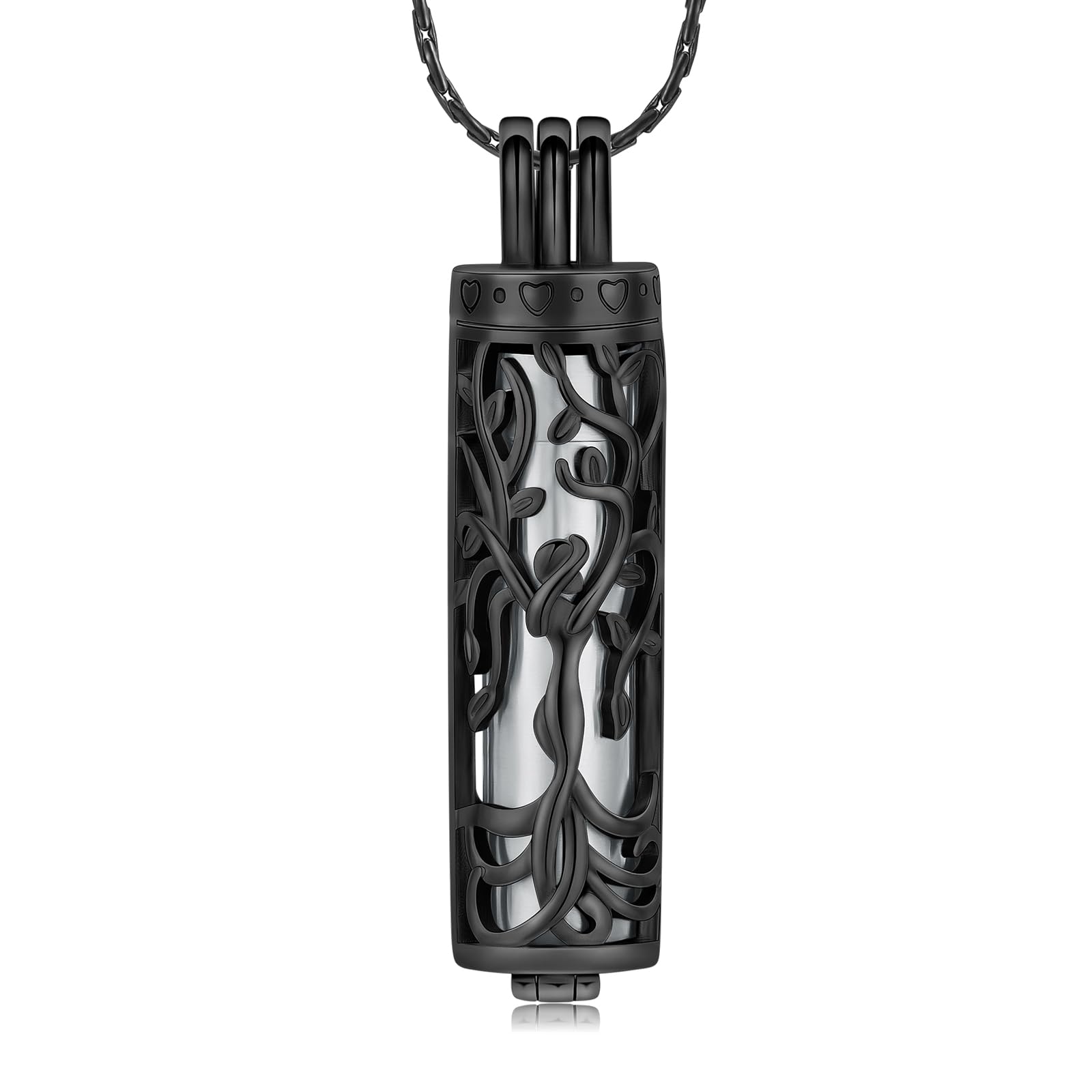 Tree of Life Cremation Jewelry - Stainless Steel Urn Necklace for Ashes | Memorial Pendant for Loved Ones & Pets