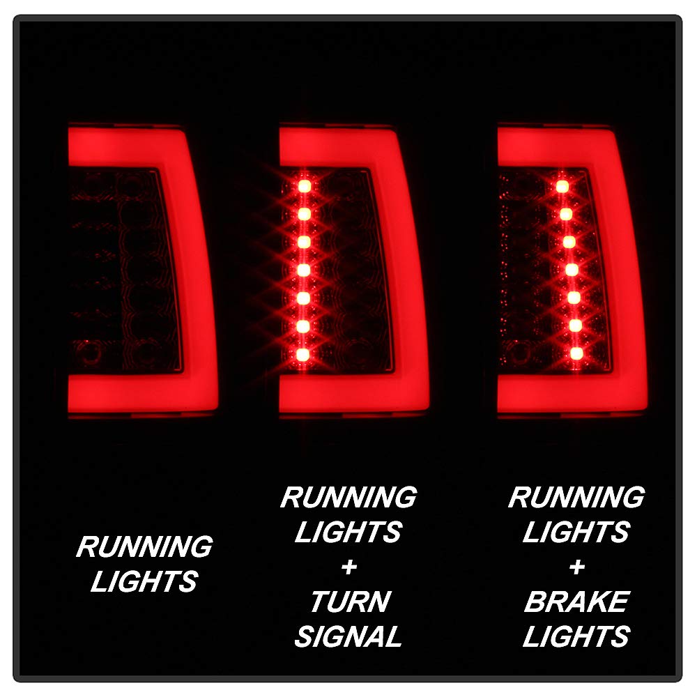 ACANII Smoked LED Tube Tail Lights Brake Lamps for 2000-2006 Chevy Suburban 1500/2500 Tahoe & GMC Yukon - Left & Right Pair - Enhanced Visibility & Style for Night Driving & Off-Road Adventures