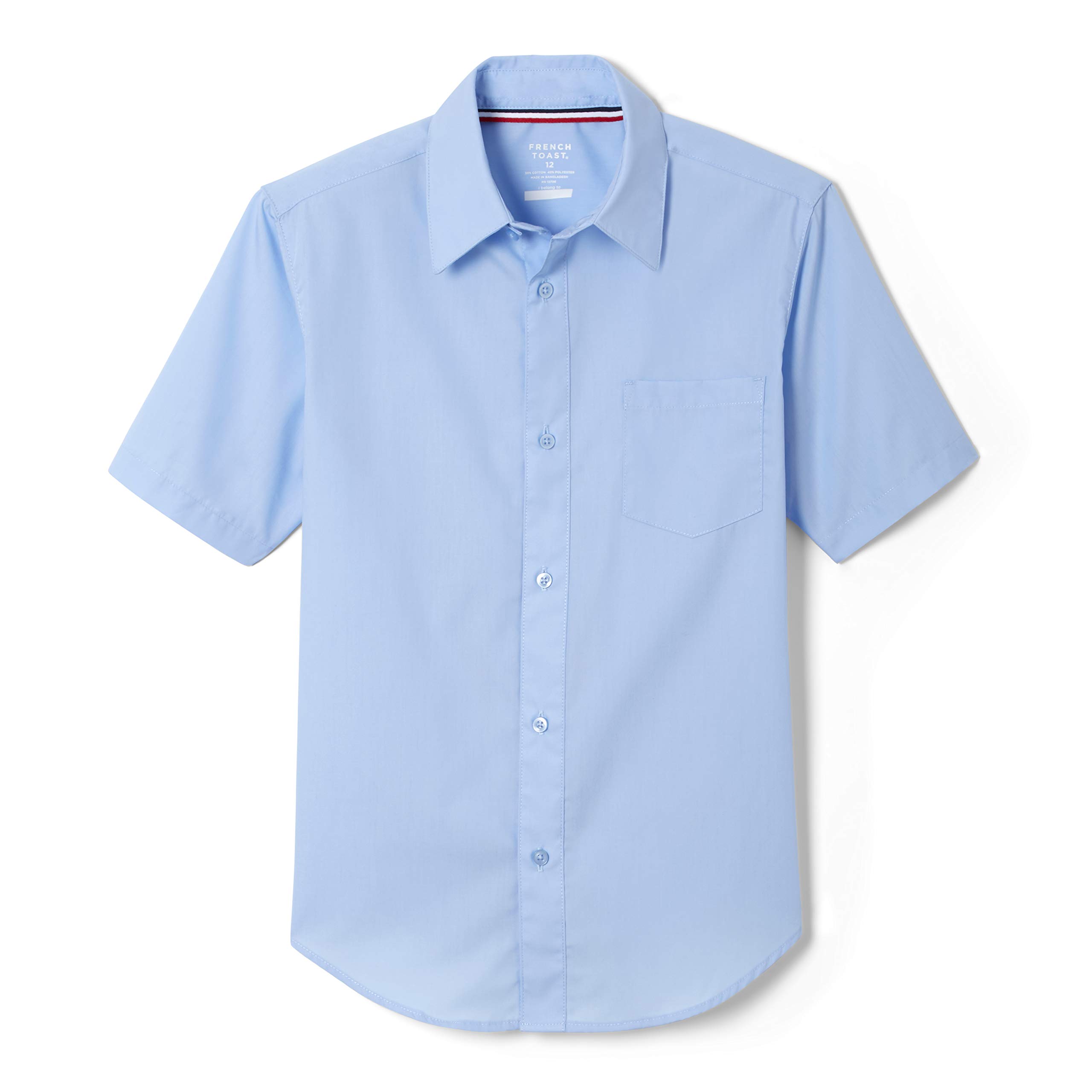 French Toast Boys' Short Sleeve Classic Poplin Dress Shirt - Standard & Husky Fit - Formal & Casual Wear for School, Parties & Special Occasions