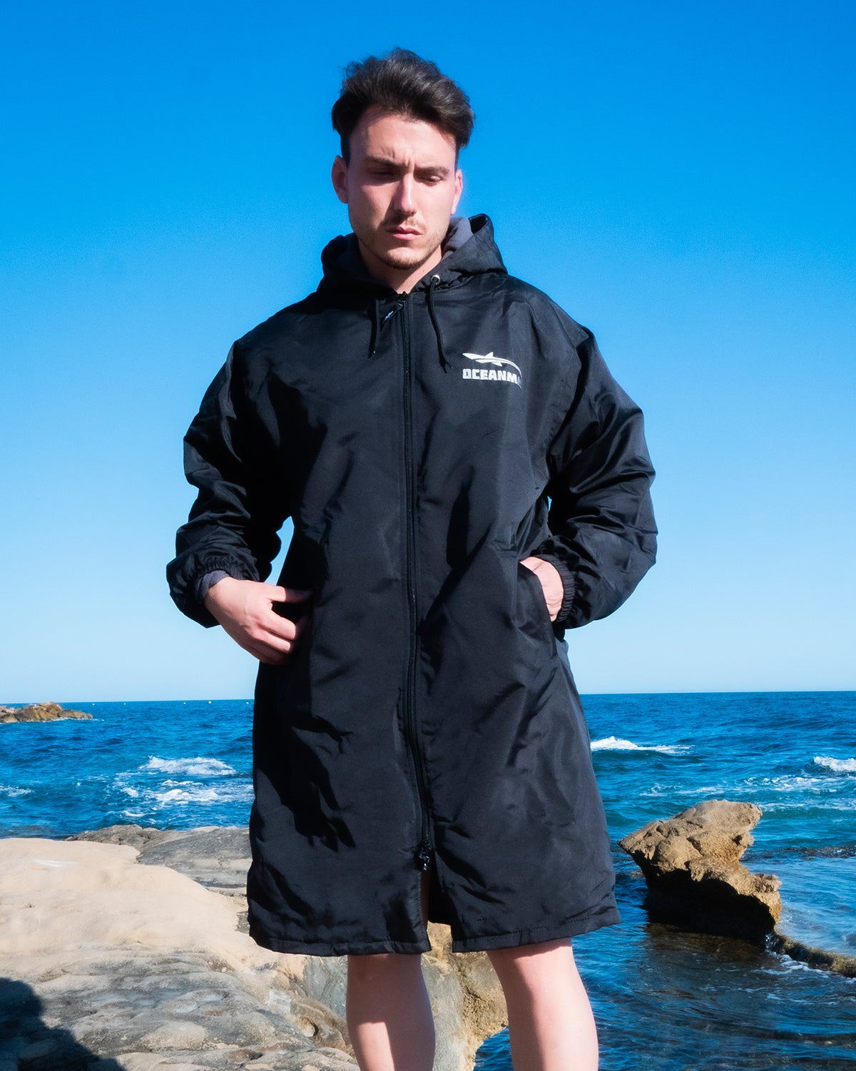 Oceanman Waterproof Winter Parka Jacket for Men - Warm Windproof Hooded Coat for Outdoor Activities, Hiking, and Snow Sports