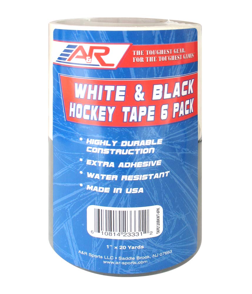 A&R Sports Black Hockey Tape - Durable Grip & Stick Protection for Ice Hockey Players - Perfect for Sticks, Blades & Equipment (Size Options Available)