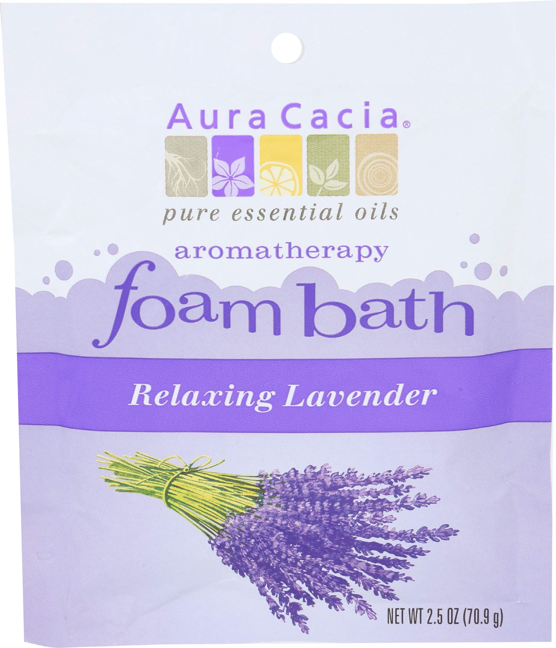 Aura Cacia Lavender Bath Foam for Relaxation - Soothing Aromatherapy for Stress Relief & Better Sleep - Perfect for Spa Nights & Self-Care Rituals