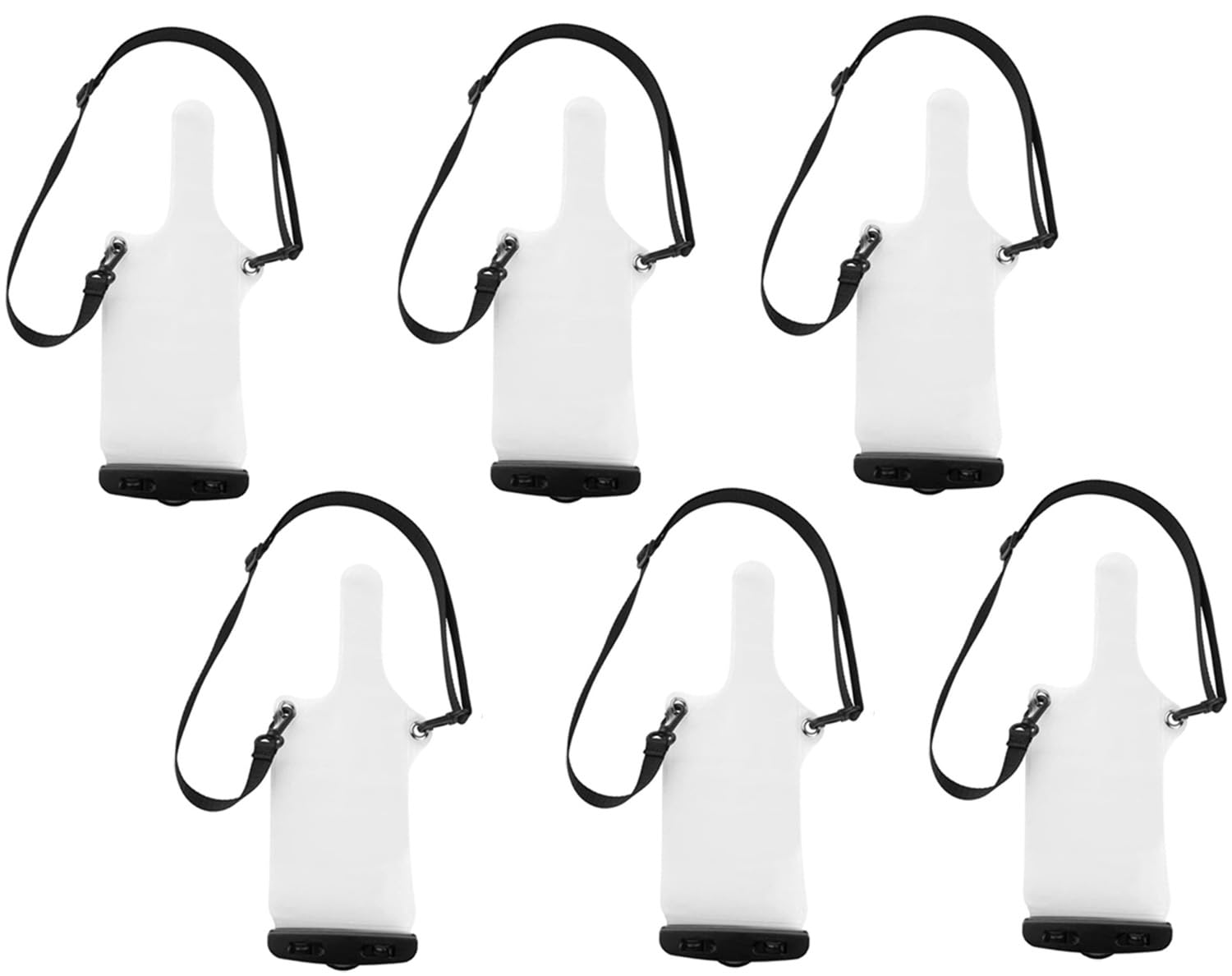 6Pcs Universal Waterproof Walkie Talkie Case - Portable Two Way Radio Pouch with Adjustable Strap - Compatible with Motorola, Kenwood, Midland UV-3R/UV-5R/PX-888 Radios - Ideal for Outdoor Adventures, Construction Sites & Emergency Communications