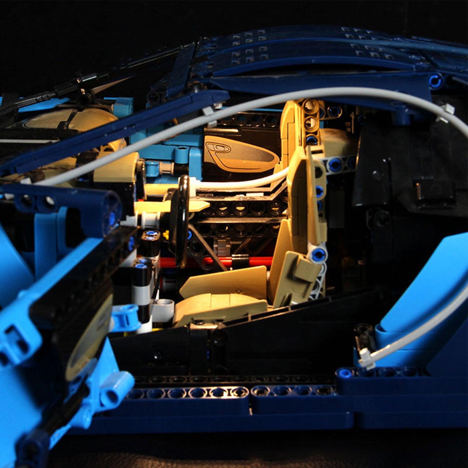 Lego Technic Bugatti Chiron 42083 Lighting Kit - LED Light Set for Race Car Model Building - Perfect for Display & Nighttime Showcase