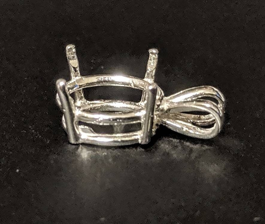 925 Solid Sterling Silver 6X4mm 30X22mm Oval Cut Pendant Setting for Jewelry Making - Handcrafted in USA (161050) - Perfect for Necklaces, Earrings & DIY Jewelry Designs