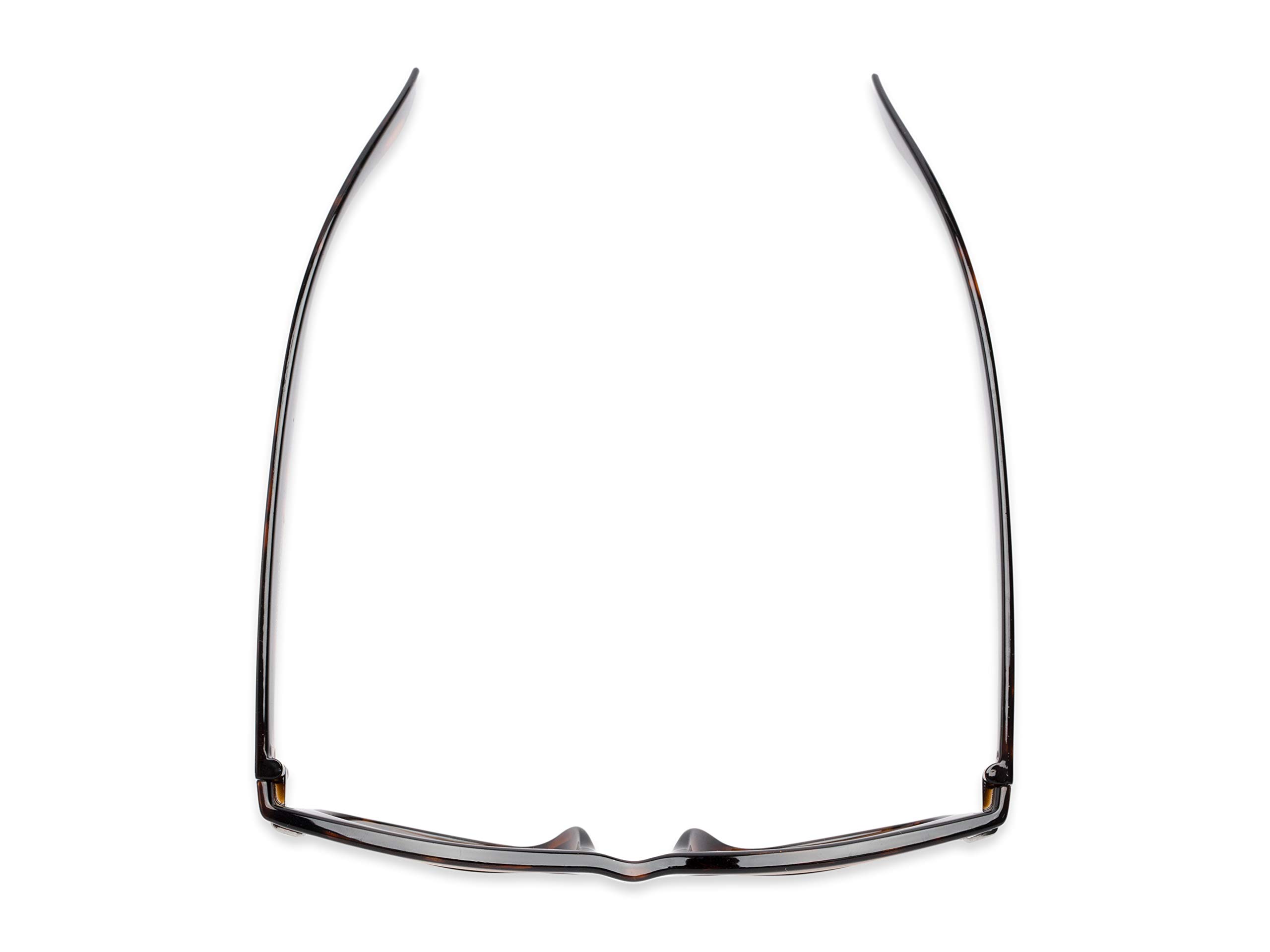 Joliet Bifocal Reading Sunglasses - Retro Square Plastic Frame for Men & Women | Tortoise & Amber Lens (1.25 Magnification) - Perfect for Outdoor Reading, Gardening, and Driving