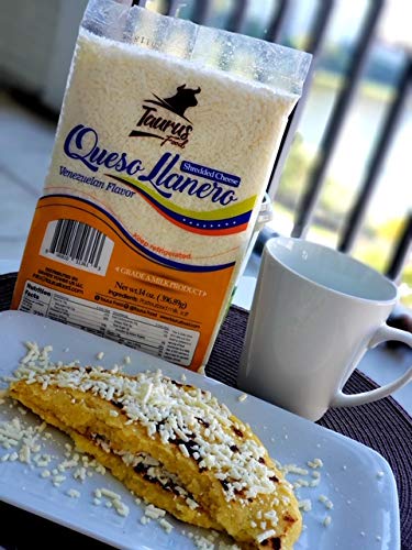 Authentic Venezuelan Queso Llanero Shredded Cheese - Premium Melting Cheese for Arepas, Empanadas & Latin Dishes - Perfect for Cooking, Baking & Snacking