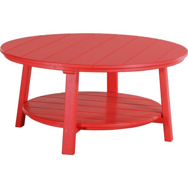 Poly Deluxe Conversation Table - Modern Round Coffee Table for Living Room, Office & Lounge - Perfect for Small Spaces & Stylish Home Decor