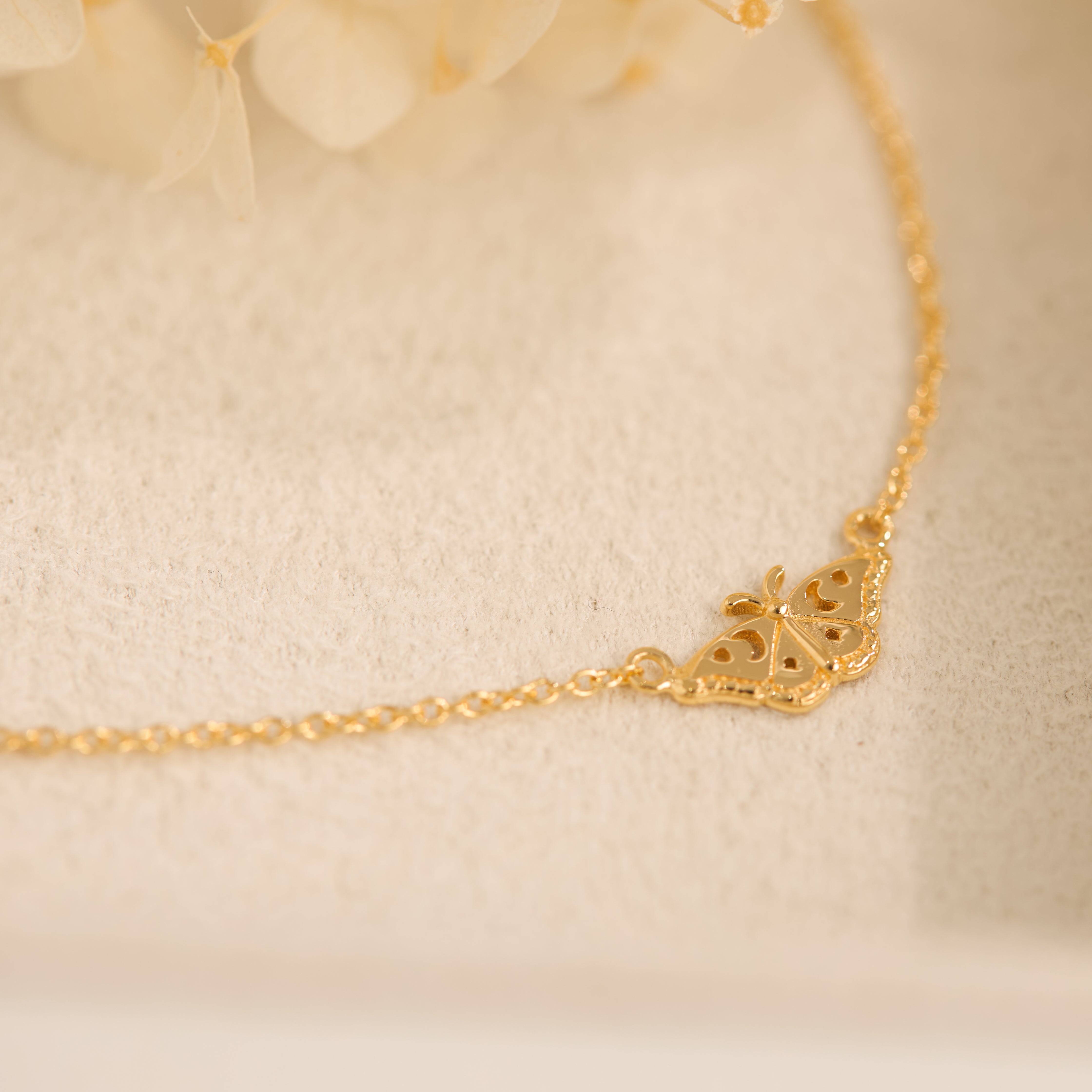 Celestial Moth Gold Necklace for Women - Elegant 14K Gold Butterfly Pendant Necklace - Perfect for Gifts, Parties & Everyday Wear