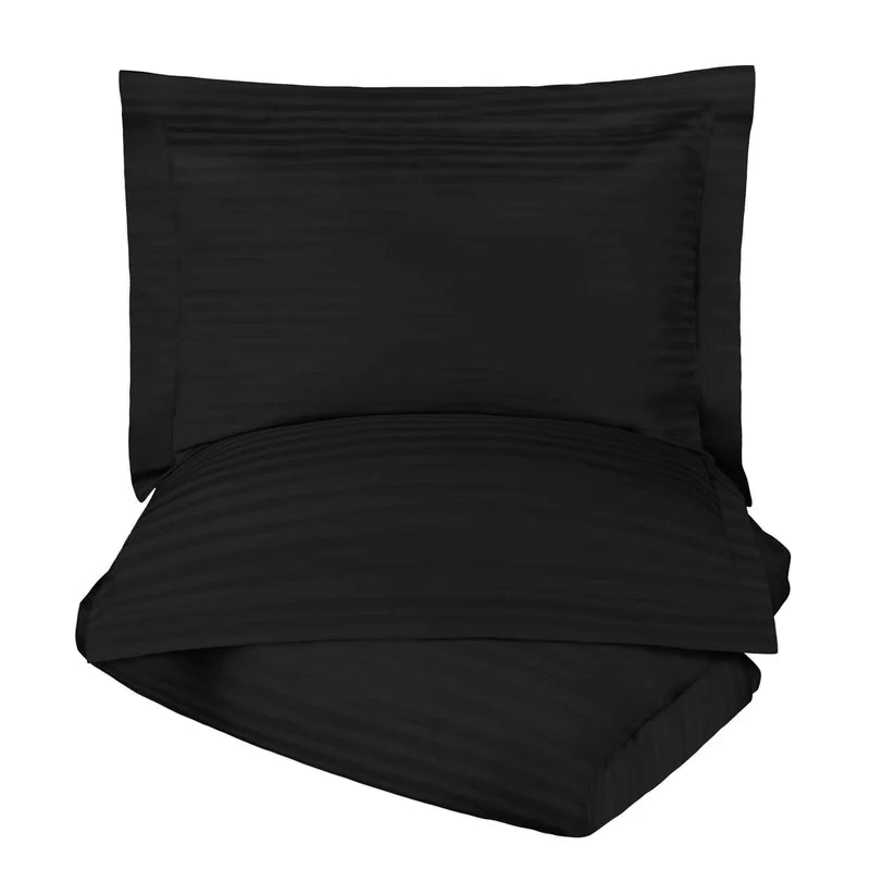 Premium Egyptian Cotton 300 Thread Count Duvet Cover Set - Soft Luxury Bedding for Master Bedroom & Guest Room (Queen/King Size) | Breathable & Wrinkle-Resistant for All-Season Comfort