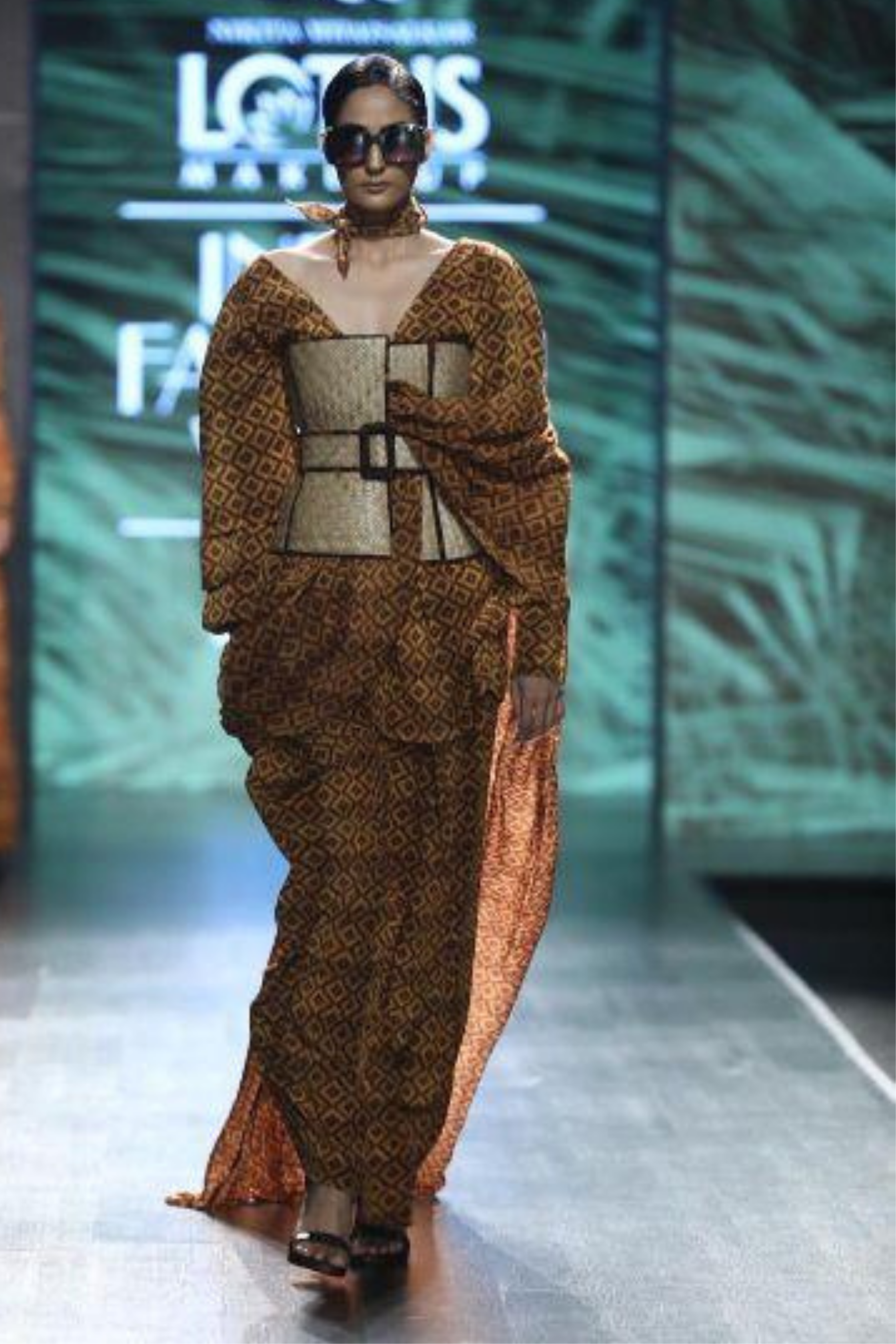 Beige Brown Basket Weave Print Off Shoulder Dress - Women's Summer Boho Chic Flowy Dress for Beach, Vacation & Date Night