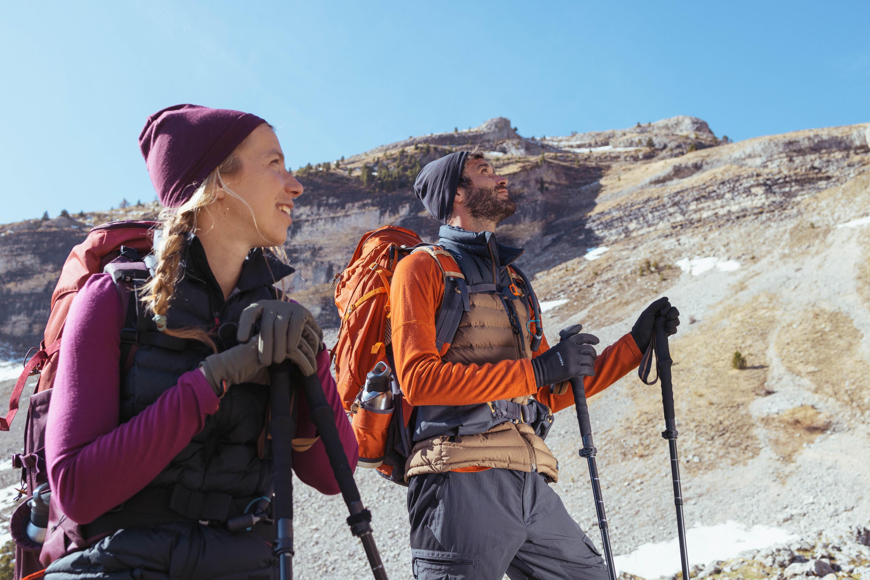 Forclaz MT500 Touchscreen Backpacking Gloves for Adults - Stretchable & Durable for Hiking, Camping & Outdoor Adventures
