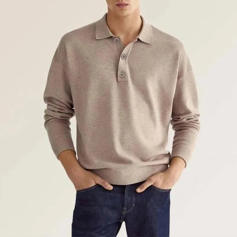 Classic Men's Polo Shirt with Collar - Comfortable Cotton Casual Shirt for Business, Golf & Everyday Wear