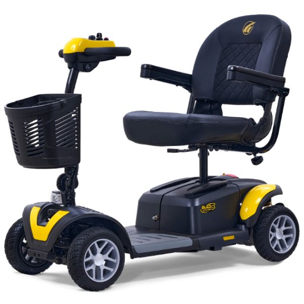 Golden Technologies Buzzaround EX 4 Wheel Mobility Scooter - Lightweight & Foldable Electric Scooter for Adults & Seniors - Ideal for Indoor/Outdoor Use, Shopping Malls & Travel