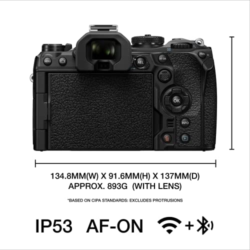 OM SYSTEM OM-1 Mirrorless Camera with M.Zuiko Digital ED 12-40mm f/2.8 PRO II Lens Kit - Professional Travel & Street Photography Bundle for Vloggers and Content Creators