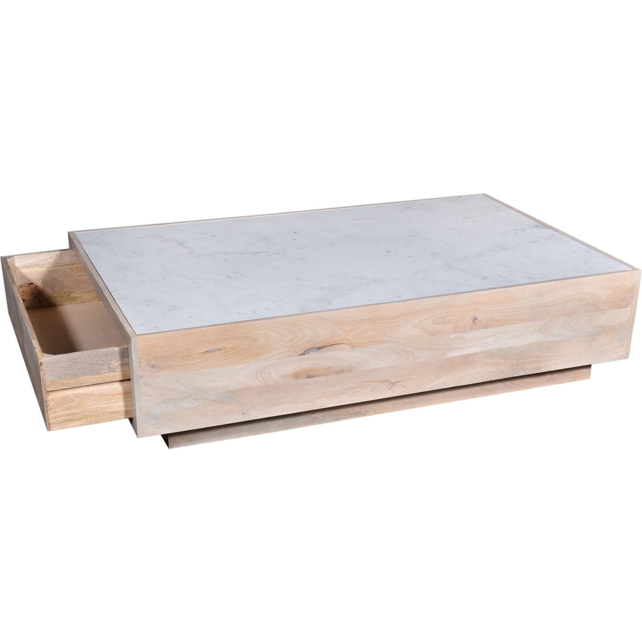Avani White Marble Coffee Table - Modern Living Room Centerpiece for Home Decor & Entertaining