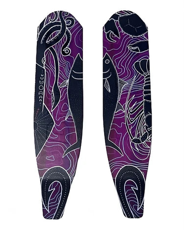 Nadia Dora Free Diving Fins - Premium DiveR Prey Fin Blades in Purple for Spearfishing & Underwater Exploration