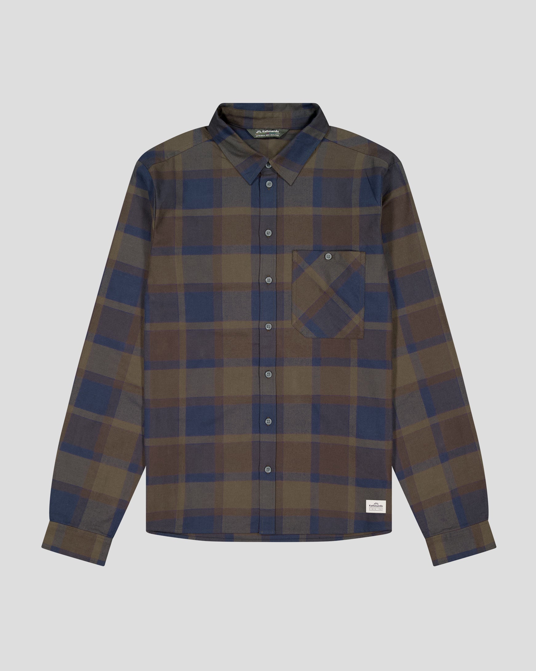 Fyfe Men's Long Sleeve Plaid Shirt - Comfortable Trail Hiking & Outdoor Casual Wear for Men