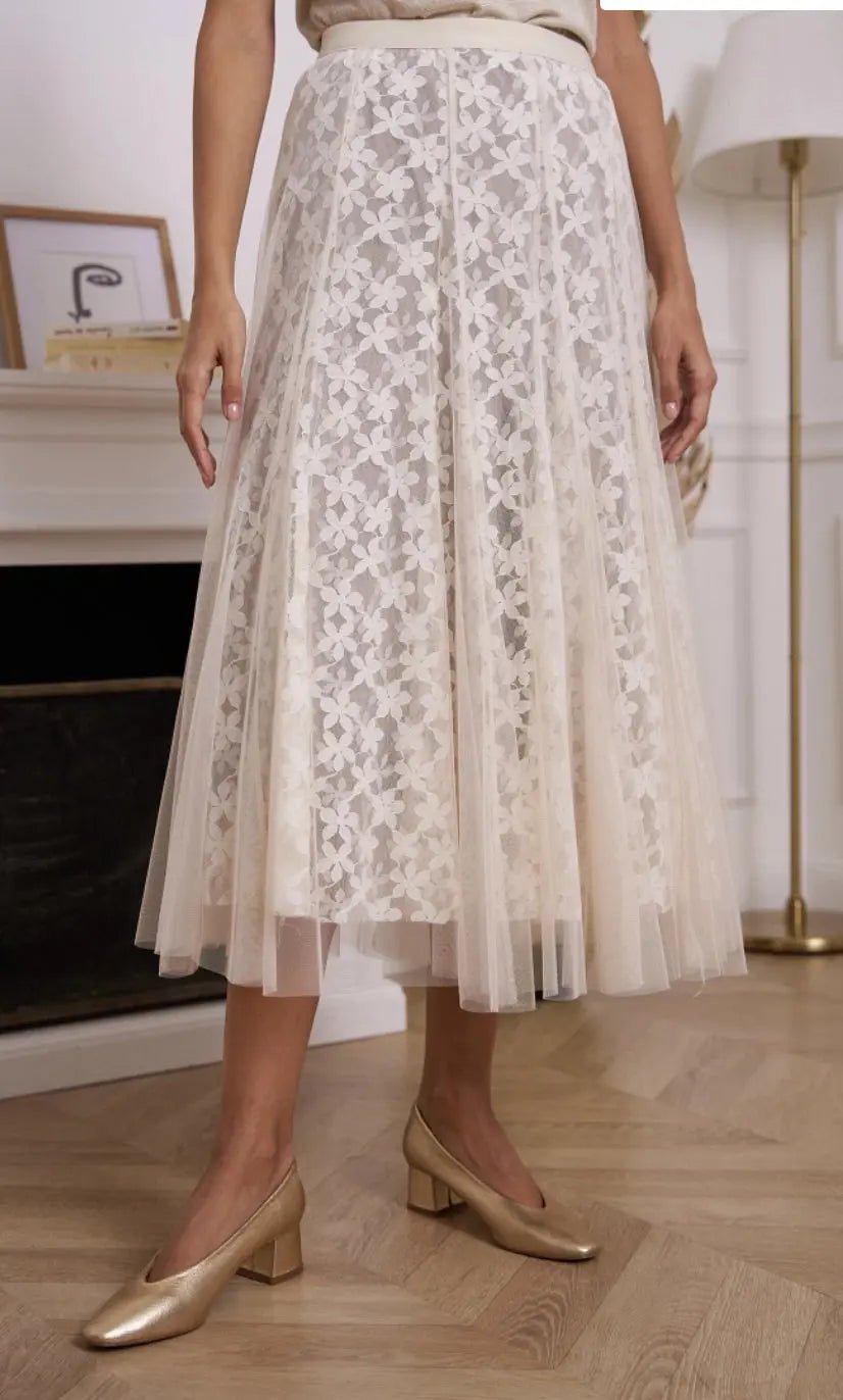 Aria Tulle Lace Skirt - Elegant Women's Party Dress for Weddings, Prom & Special Occasions
