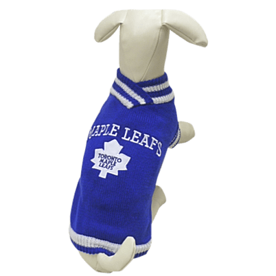 Toronto Maple Leafs NHL Dog Sweater - Cozy & Stylish Pet Apparel for Winter Walks & Game Day Outfits