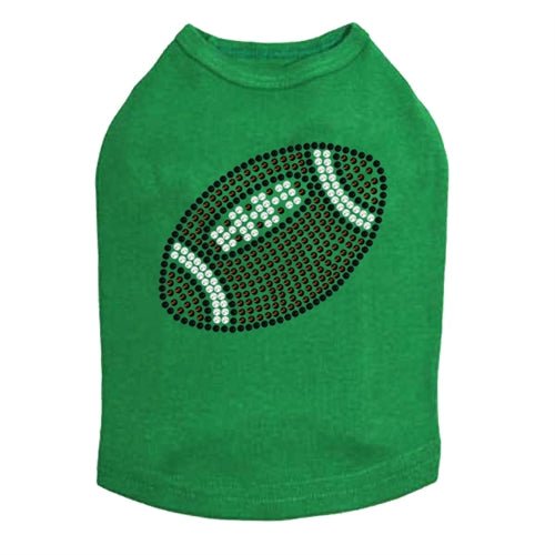 Sparkling Brown Football Rhinestone Tank Top for Women - Multiple Colors Available - Perfect for Game Day, Parties & Sports Events