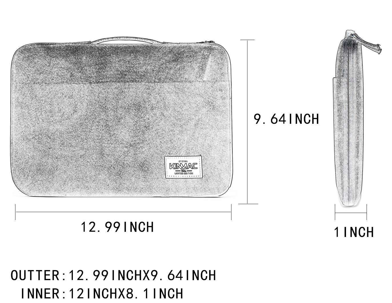 360° Protective Water Resistant Laptop Sleeve Case for MacBook Pro 13