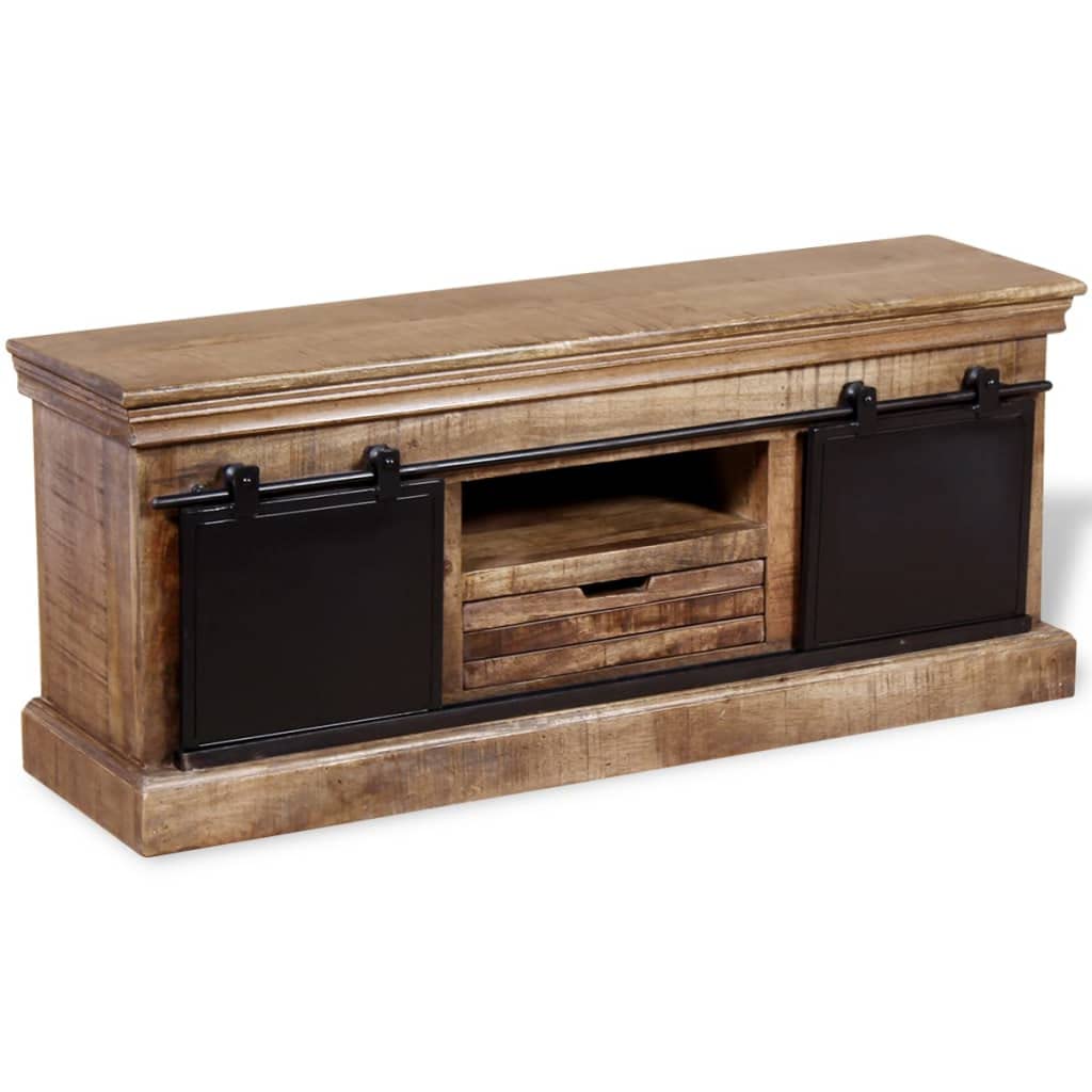 Farmhouse TV Stand with 2 Sliding Doors - 43.3