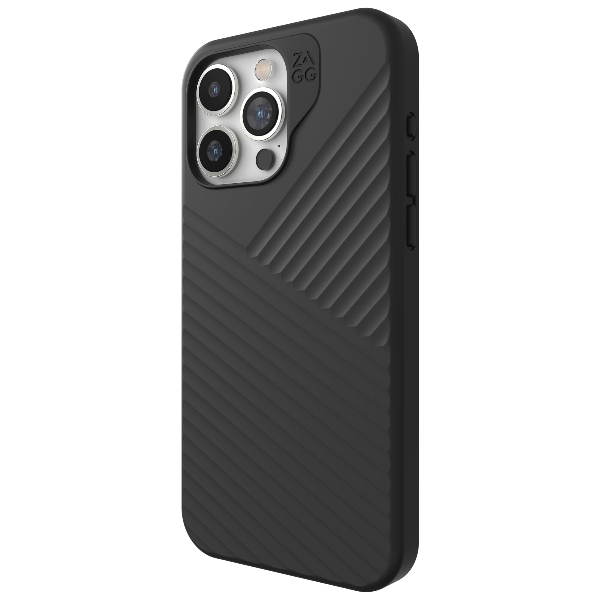 ZAGG Denali Snap iPhone 15 Pro Max Case - 16ft Drop Protection, Dual Layer Textured Shockproof Cover with MagSafe Compatibility | Anti-Slip Design for iPhone 15 Pro Max | Perfect for Outdoor Activities, Work & Travel (Black)