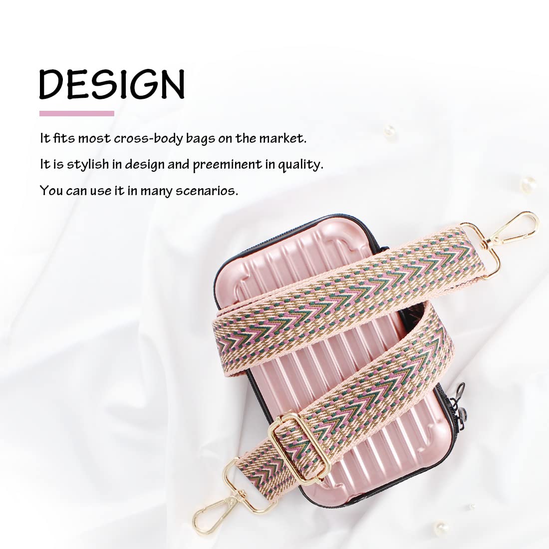 Adjustable Handbag Strap - Wide Purse Strap Replacement for Shoulder & Crossbody Bags - Perfect for Work, Travel & Everyday Use