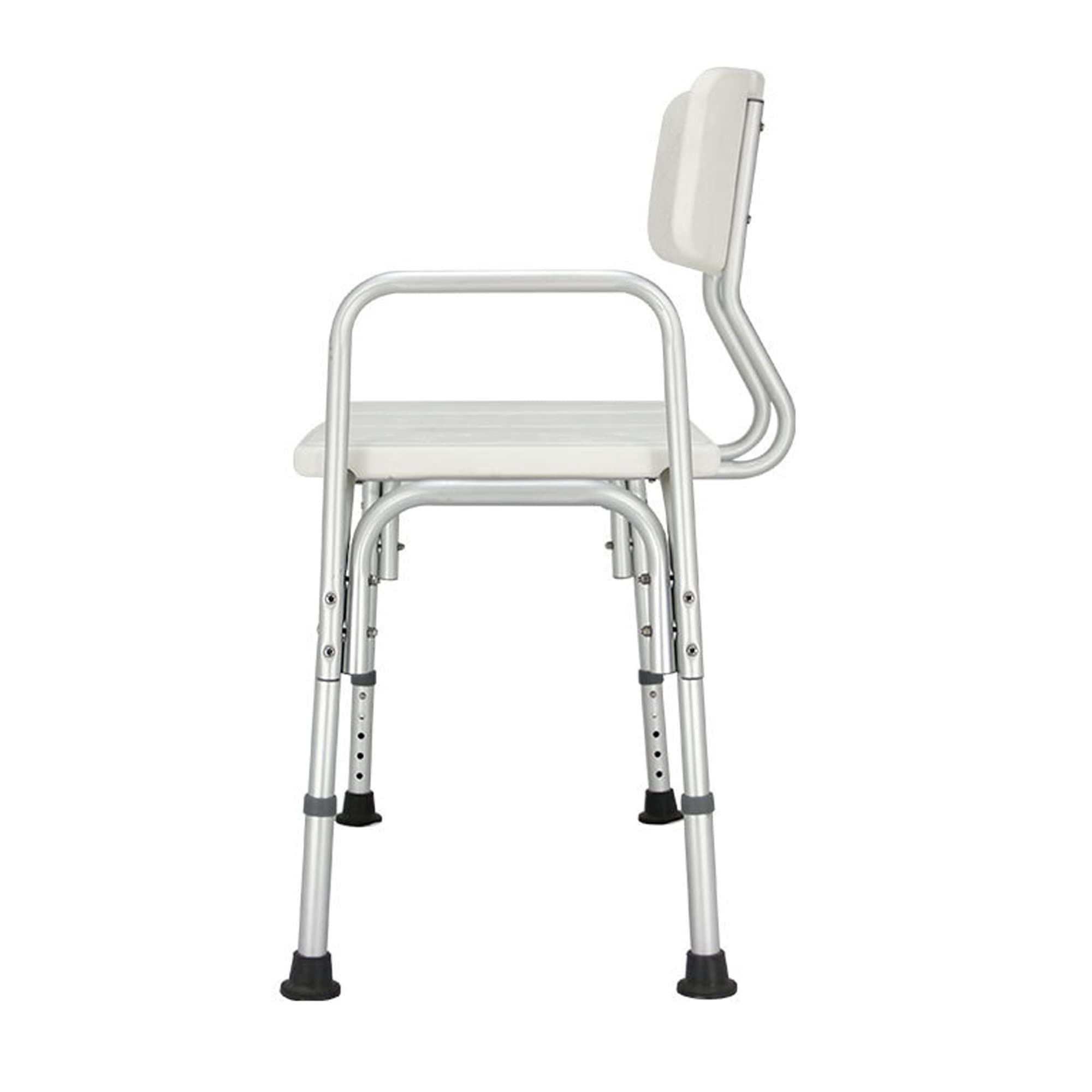 Adjustable Shower Transfer Bench with Backrest - Heavy Duty Bath Shower Chair for Adults & Elderly - Non-Slip Safety Seat for Disabled & Seniors - Ideal for Bathroom Mobility Assistance & Post-Surgery Recovery