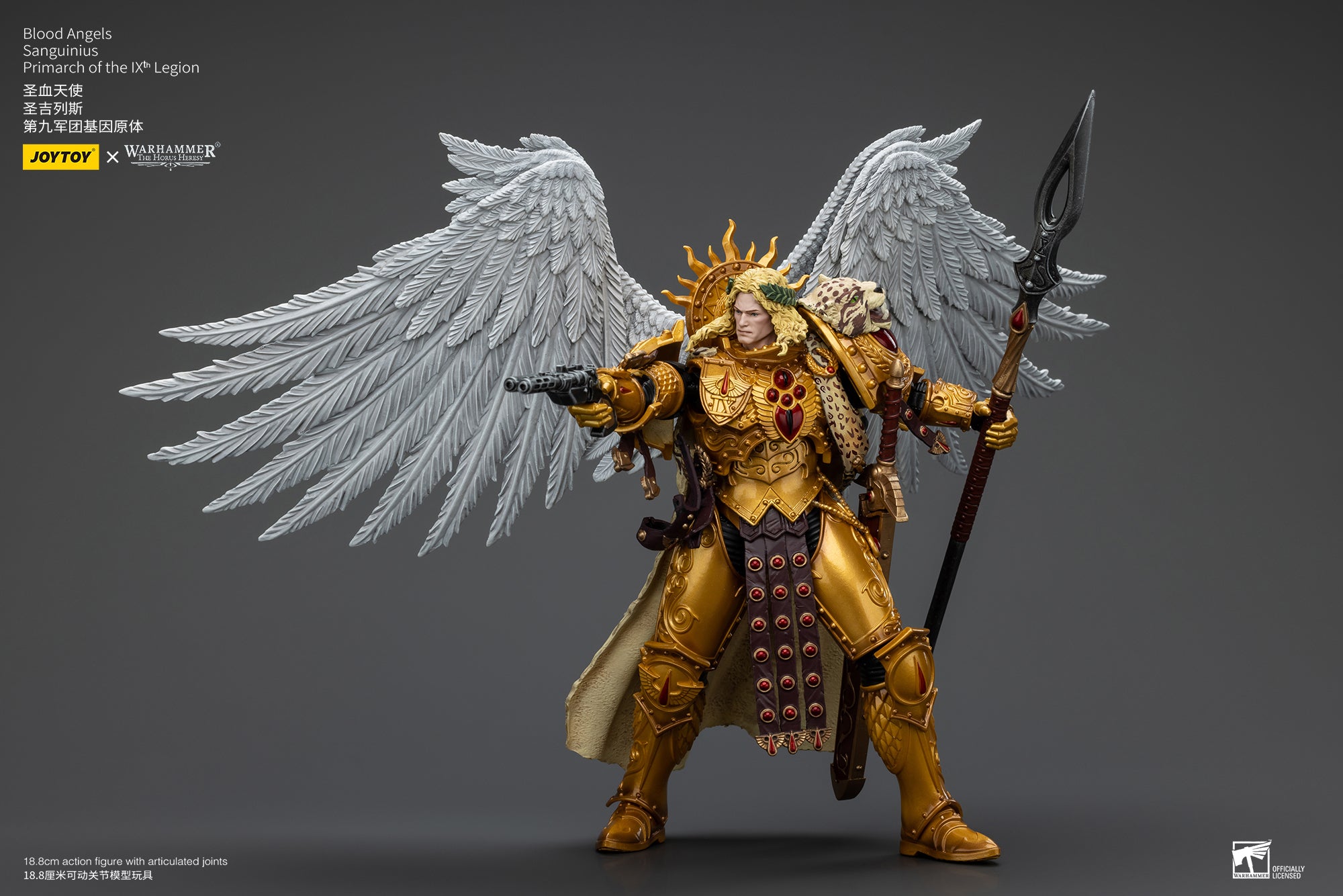 Pre Order 1/18 JOYTOY Warhammer The Horus Heresy Blood Angels Sanguinius Primarch Action Figure - IXth Legion Reissue Collectible Model for Display & Gaming Scenes