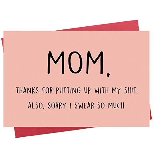Funny 'Sorry I Swear So Much' Mother's Day Card - Humorous Greeting Card for Mom, Wife, Grandma - Perfect for Mother's Day Gifts, Birthday & Special Occasions