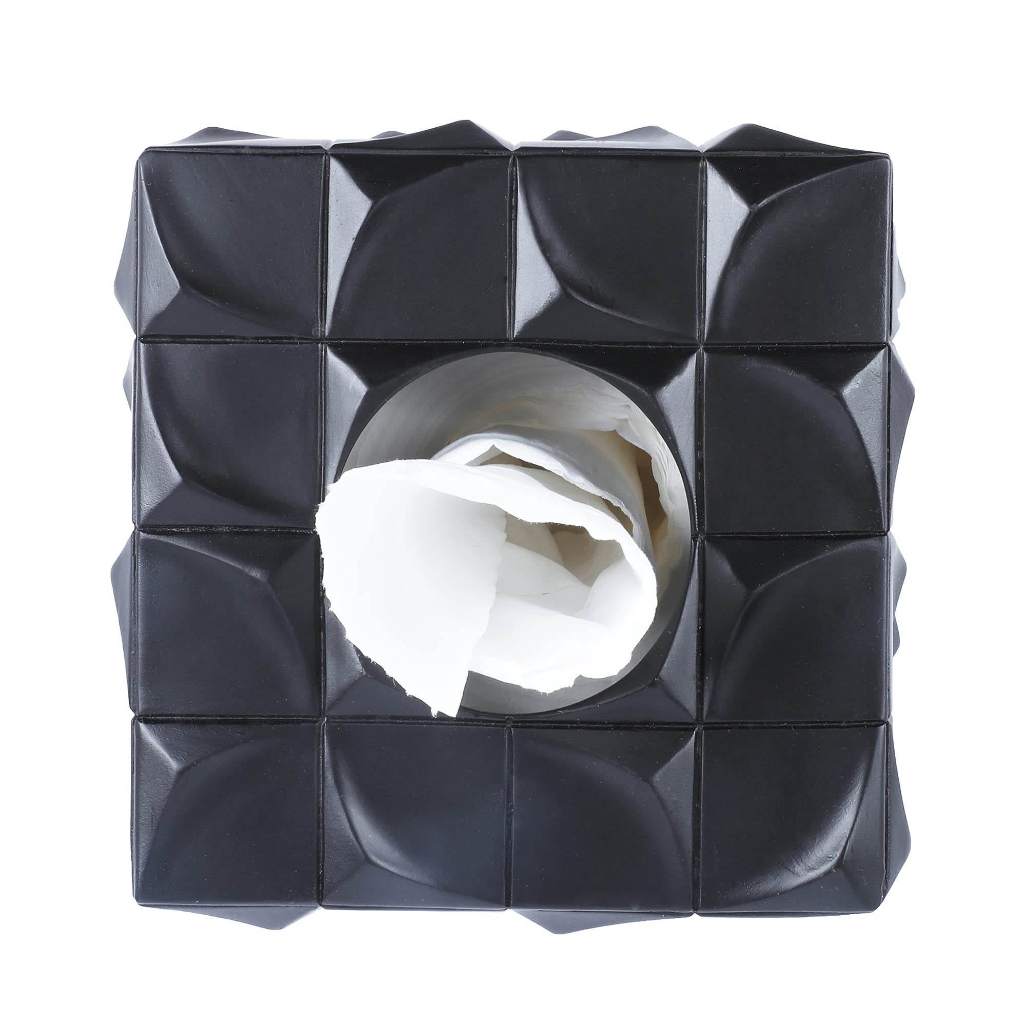 Modern Square Tissue Box Cover Holder - Stylish Bathroom & Vanity Decor, Unique Design for Countertops, Bedroom & Living Room | Perfect for Home, Office & Guest Rooms
