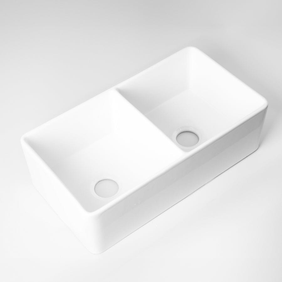 Premium Double Farmhouse Fireclay Kitchen Sink - Durable & Stylish for Modern Farmhouse & Rustic Home Decor - Perfect for Busy Kitchens & Entertaining