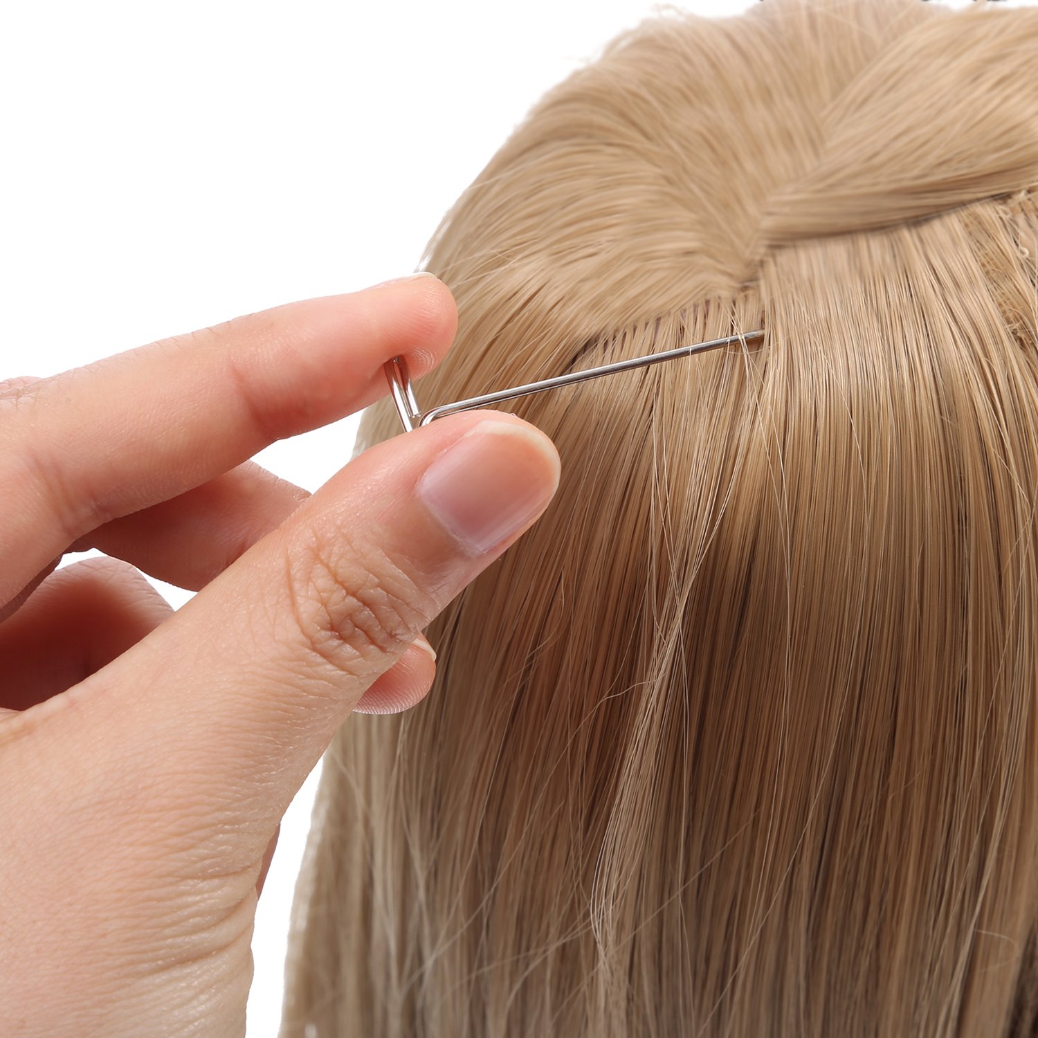70-Piece Wig Making Pins & Needles Set - T Pins & C Curved Needles for Hair Weaving, Wig Making, Knitting Blocking, Modeling & DIY Crafts - Perfect for Styling, Sewing & Creative Projects