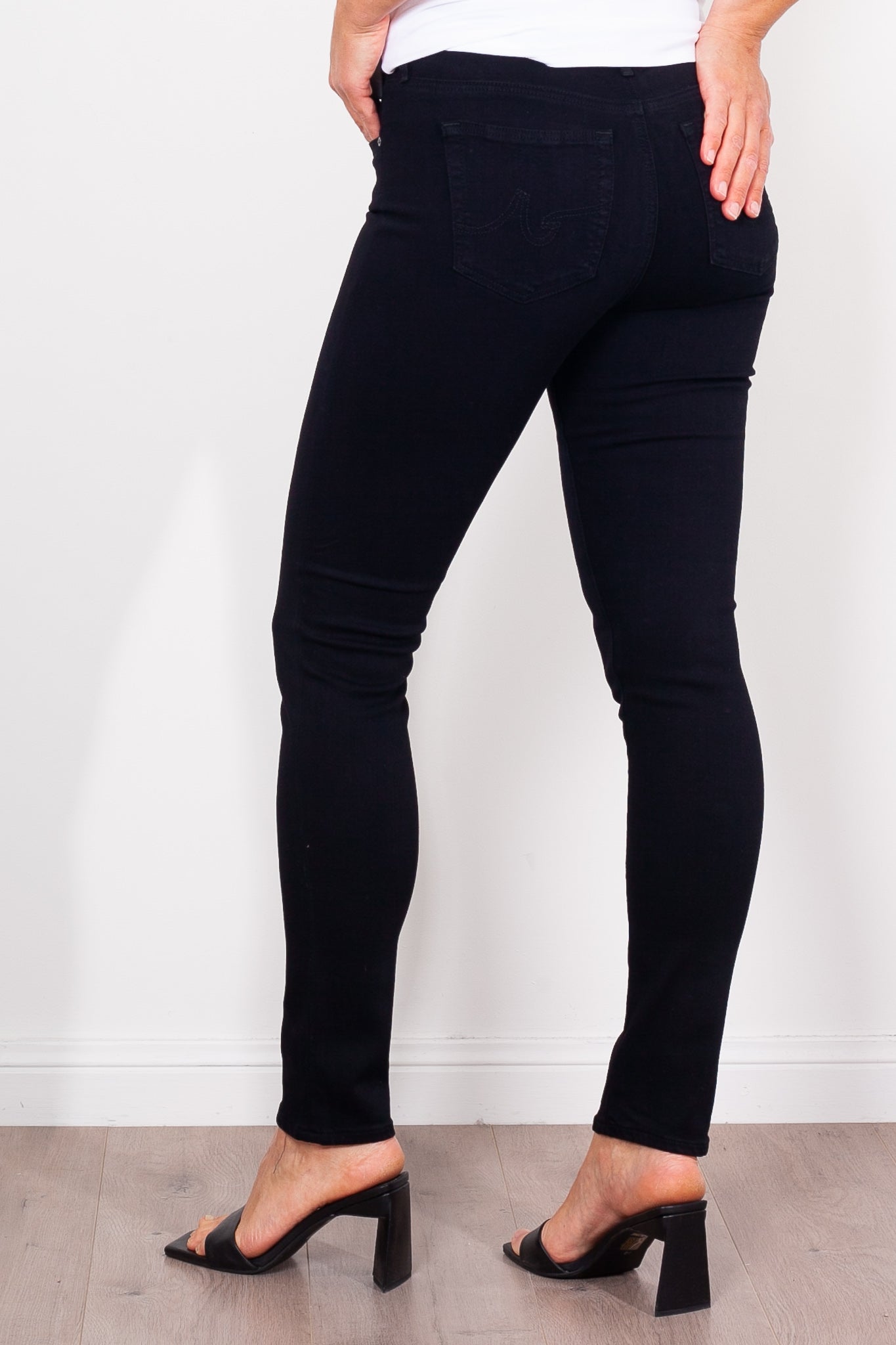 AG JEANS Prima Jean Super Black - High Waist Skinny Jeans for Women | Stretch Denim Pants | Perfect for Casual Wear, Office & Night Out