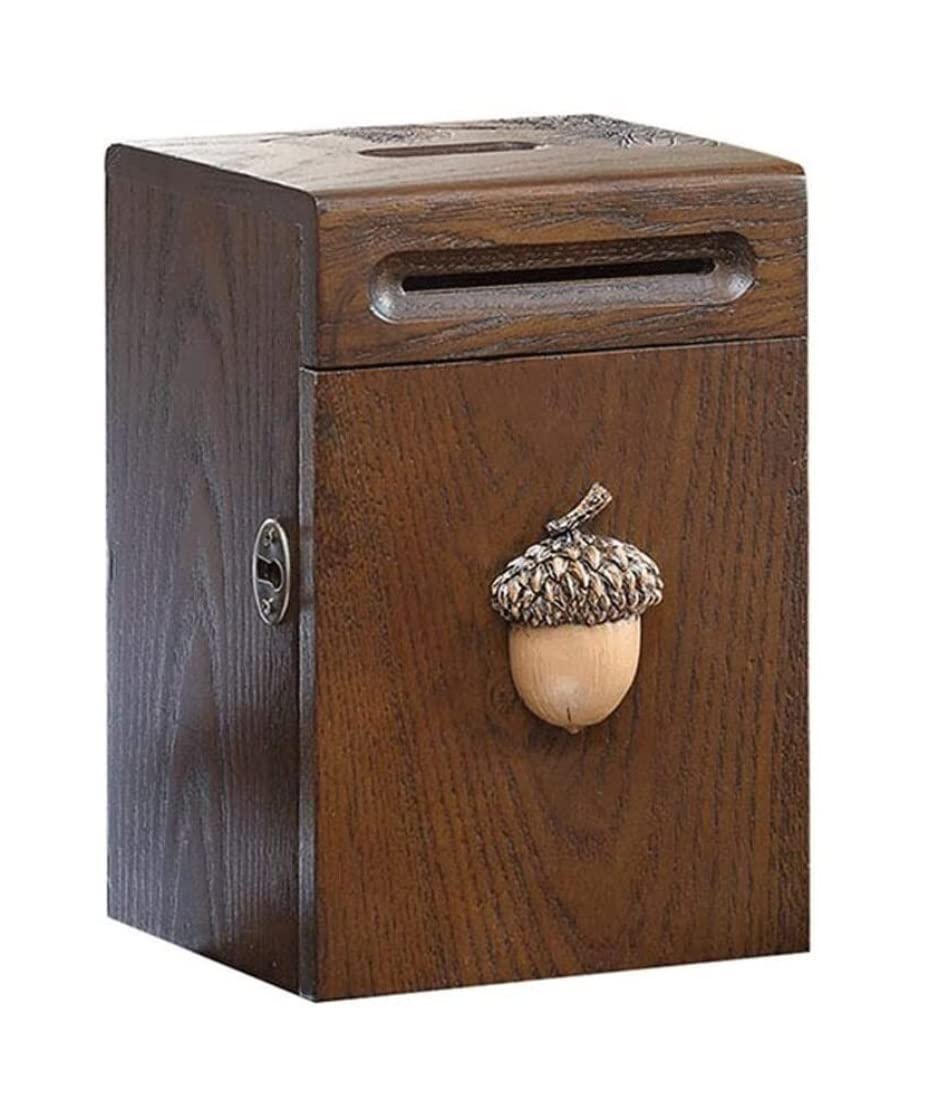 Wooden Piggy Bank for Kids & Adults - Large Capacity Money Box Coin Bank Toy, Home Decor & Savings Jar (Color: A) - Perfect for Birthday Gifts, Home Savings, and Financial Education