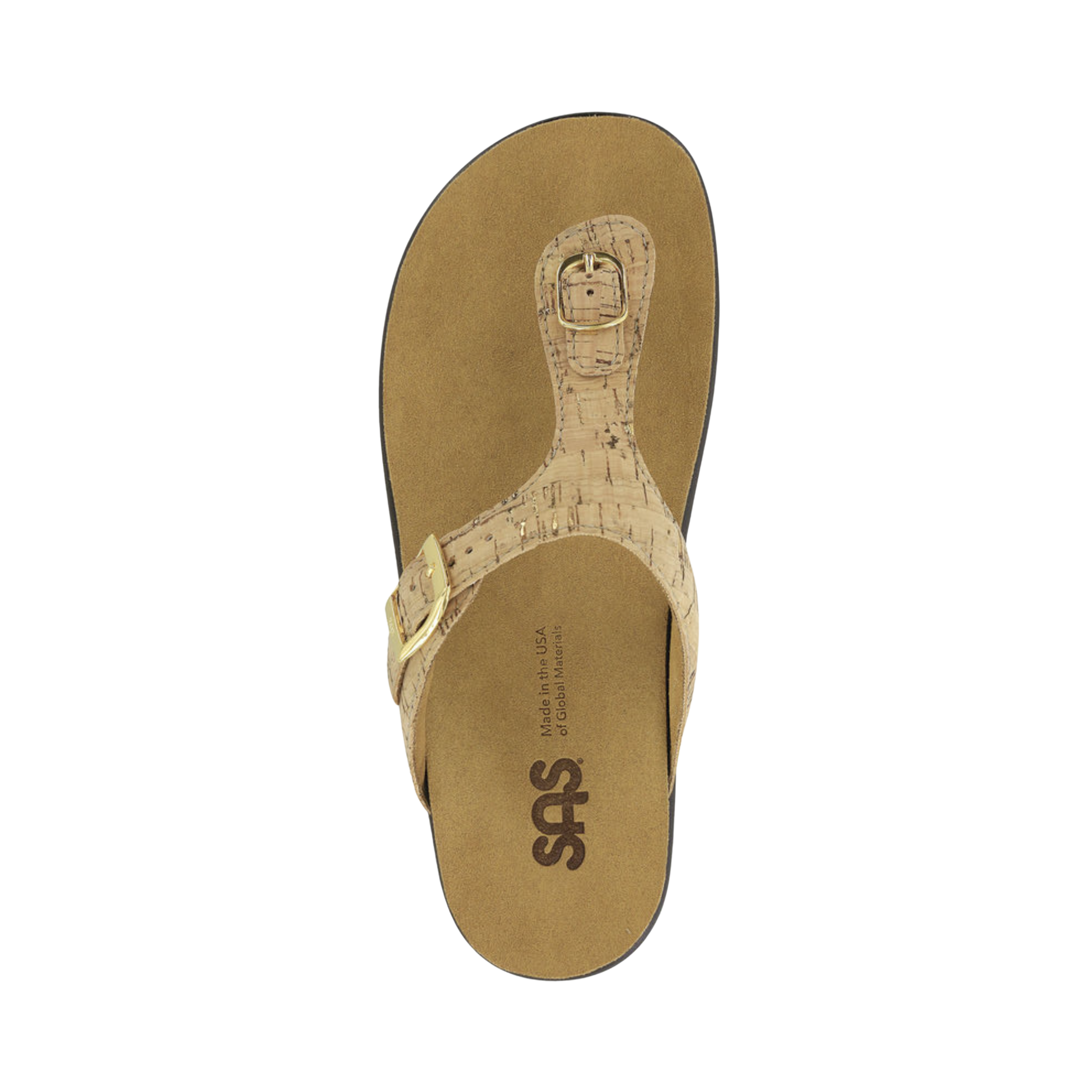 Women's Sanibel Sandal - Golden Cork Comfortable Sandals with Regular Width for Beach, Vacation & Summer Walking