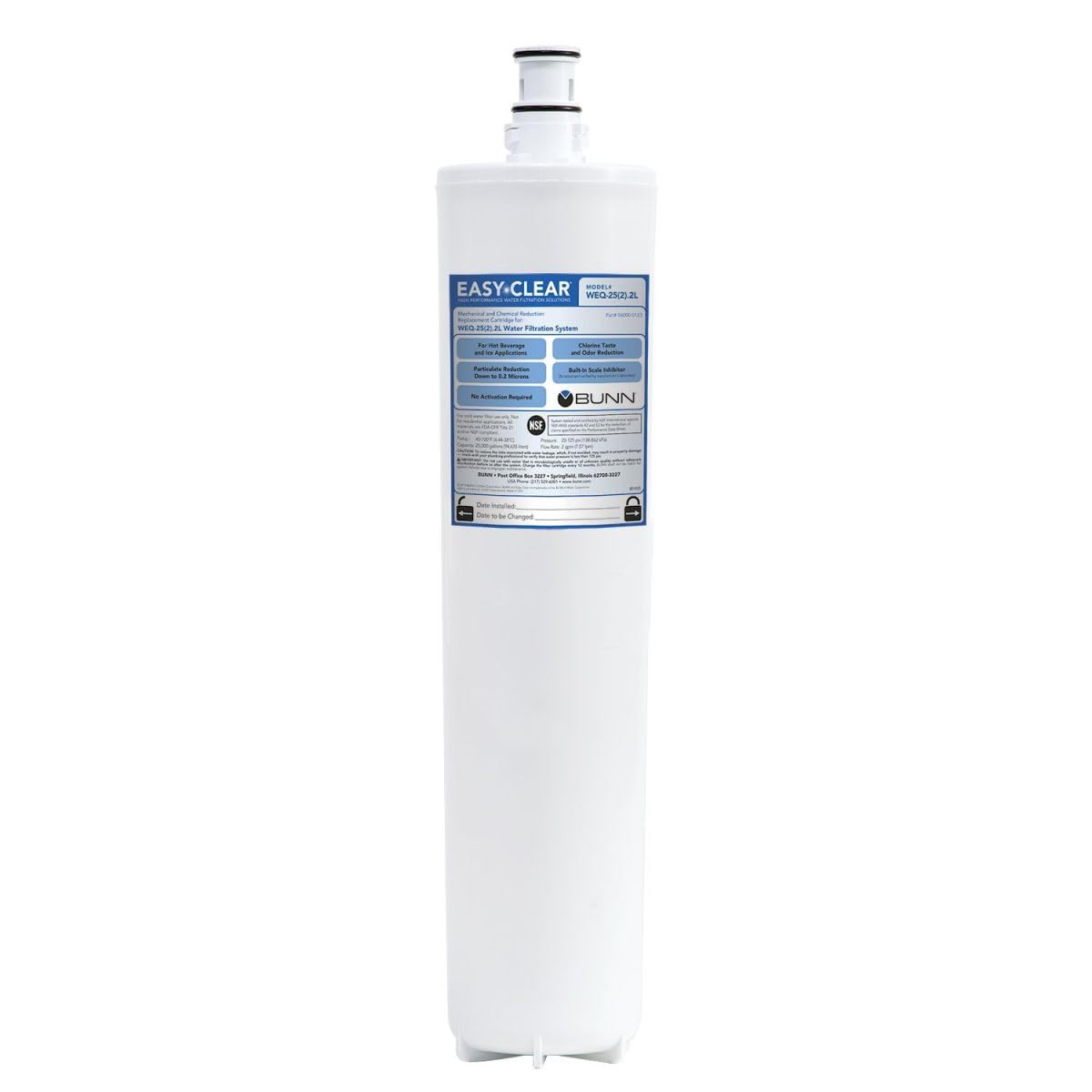 BUNN WEQ-10(1.5)5L Water Filter Cartridge - Replacement for 56000.0121 & 39000.1001 - Compatible with BUNN Coffee Makers & Commercial Brewers - Perfect for Home, Office & Restaurant Use