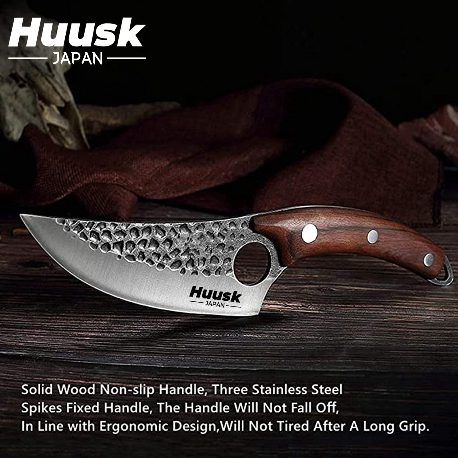 **Smith Chu Forged Viking Knives Set – Premium Husk Chef Knife, Butcher Knife, Fishing Fillet & Bait Knife, Japanese Chef Knife, Boning Knife, and Meat Cleaver – Ideal for Kitchen, Camping, Outdoor Cooking & Gifts for Dad**